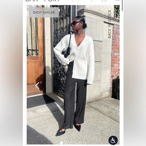 Oak + Fort Pleated Lounge Pant, Size S (Lightly Worn)